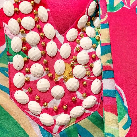 Lilly Pulitzer Shift Dress - Seamus Beaded Neck - Picture 5 of 9